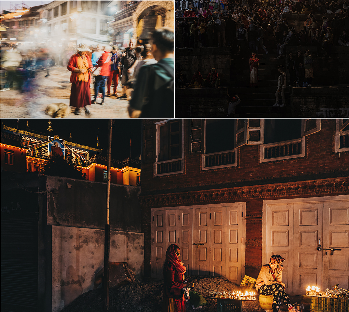 Holi festival colour in the streets of Kathmandu, Nepal